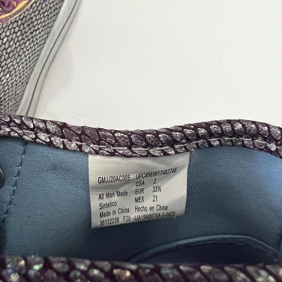 JoJo Siwa Purple Iridescent Mermaid Bow Lace Up Shoes High Top Sneakers Girl 2 - Picture 11 of 12